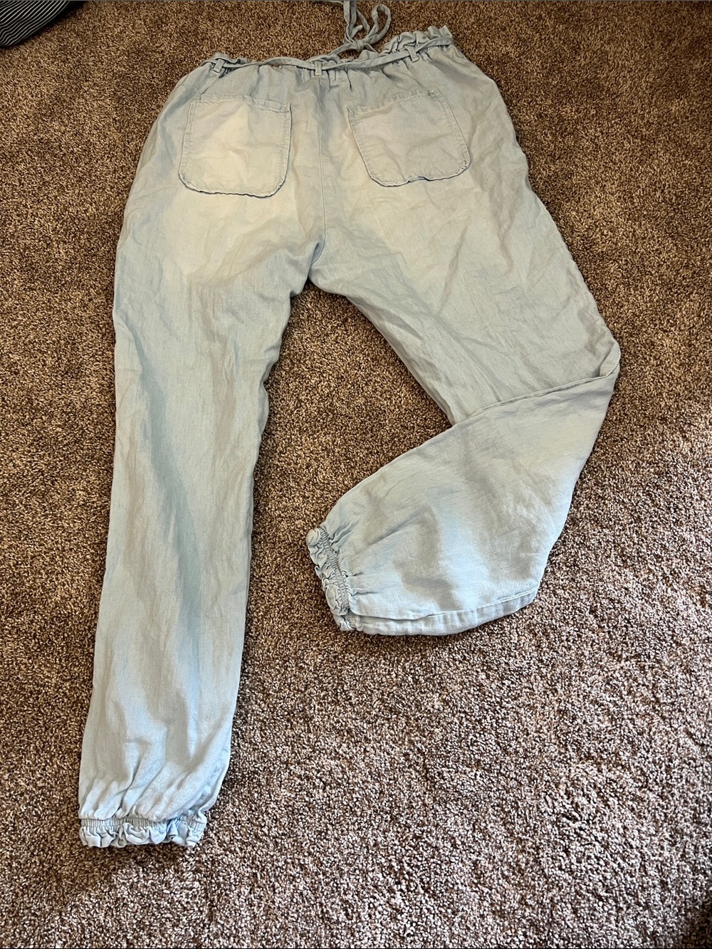 Bella Dahl Pocket Jogger Blue Medium Lightweight, Drawstring Waist - Picture 4 of 4